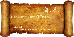 Minkusz Antónia névjegykártya